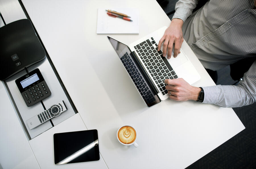 Copywriter's laptop