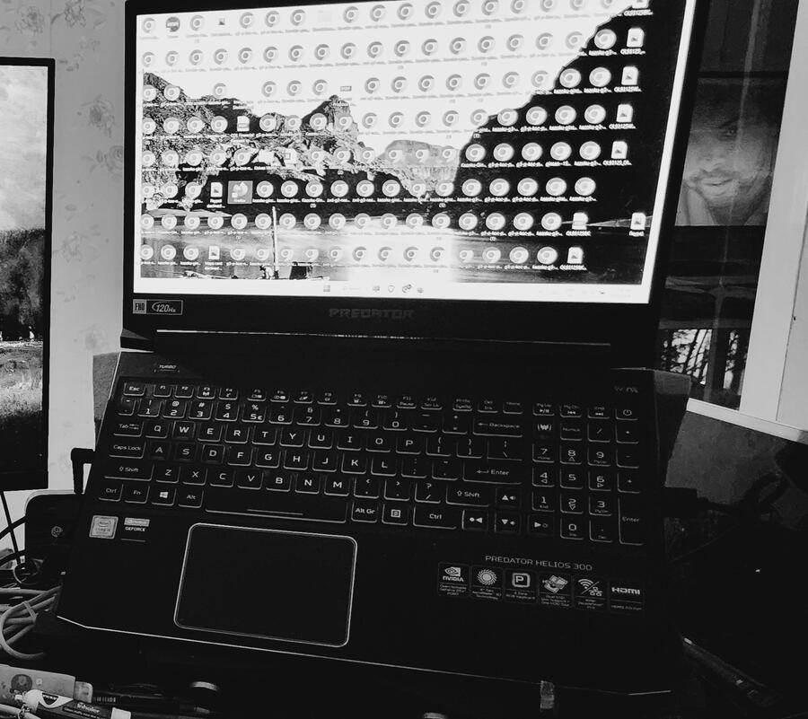 Copywriter's laptop